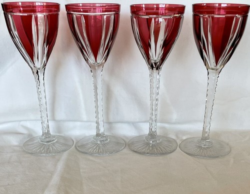 Verres pied cristal de - a,