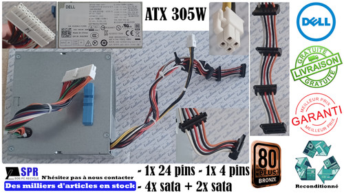 Alimentation atx dell 305w - pc,