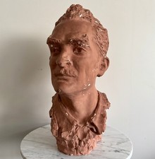 Buste d'atelier en plâtre