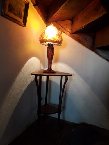 Lampe champignon signée - lampe,