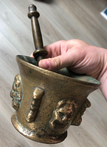 Ancien mortier pilon xviiième - ancien,
