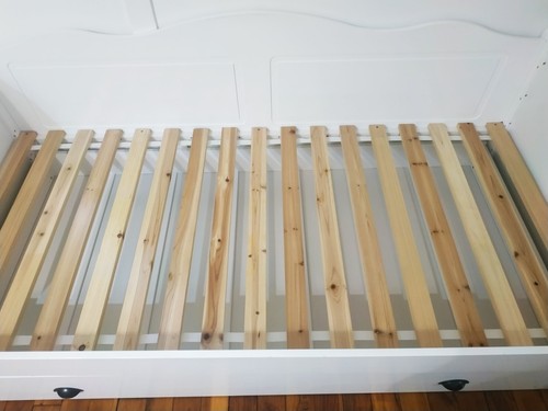 Lit gigogne blanc couchages - lit,