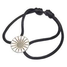 RARE Georg Jensen Daisy Enamel Bracelet SV925 Adjustable Silver Women Auth 