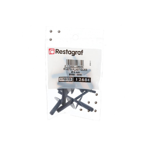 Rivet plastique mm - 6,