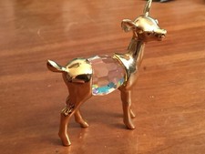 Star Collection Austrian Crystal Gold Plated Deer Figurine