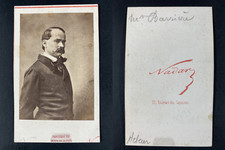 Nadar, Paris, le dramaturge Louis Théodore Barrière Vintage cdv albumen print.