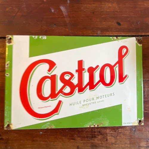 Castrol plaque émaillée