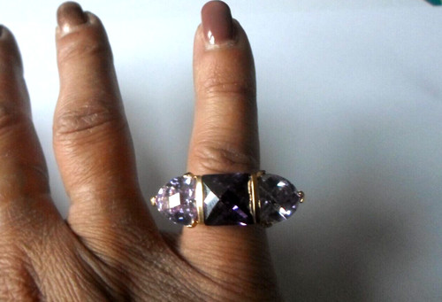Bague plaqué carré - en,
