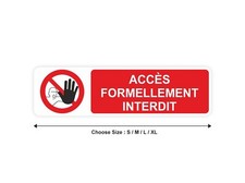 BANNED ACCESS personal panel sticker 10cm (S) - 29cm (XL) sticker