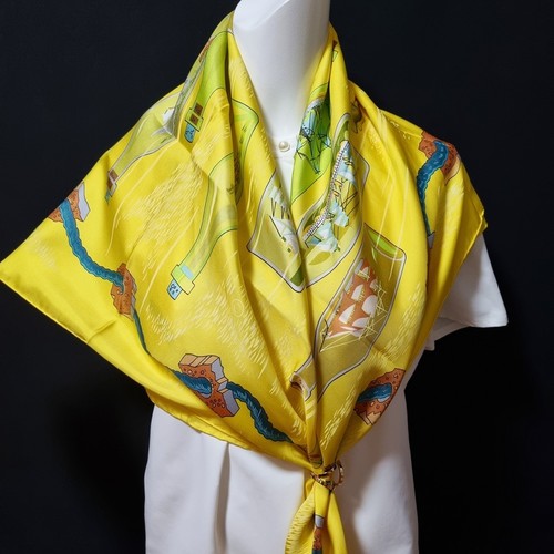 Rare vintage foulard soie - vintage, en