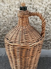 Large Vintage French Dame Jeanne/Demi John covered with wicker