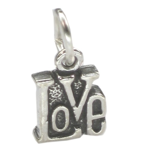 Love tiny breloque - en, argent