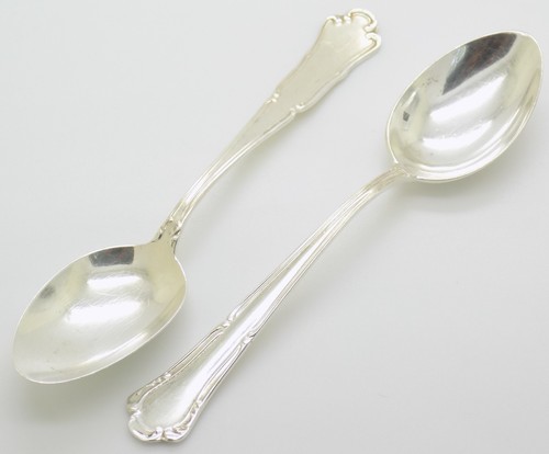 Lot solid silver spoons - silver, 800