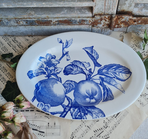 Ancien plat ovale - plat, terre
