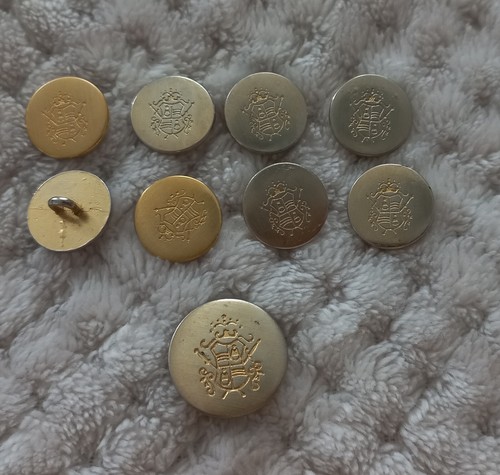 Lot boutons ronds dores - de,