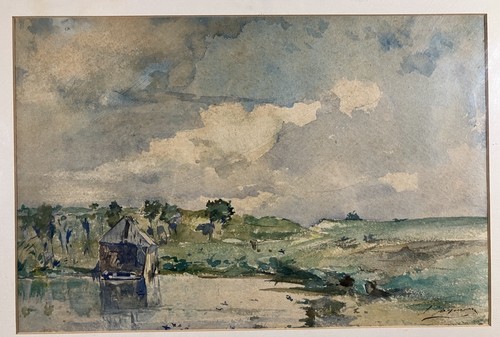 Aquarelle représentant - , un