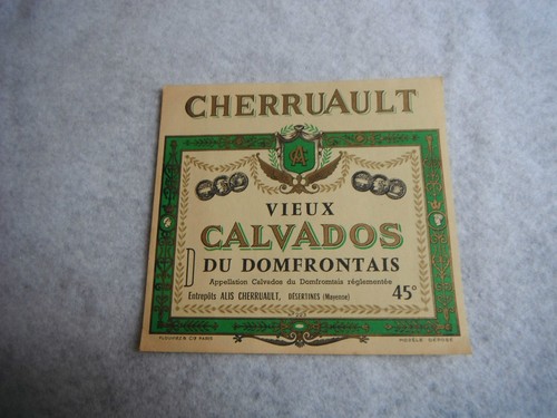 Ancienne étiquette cherruault - étiquette,
