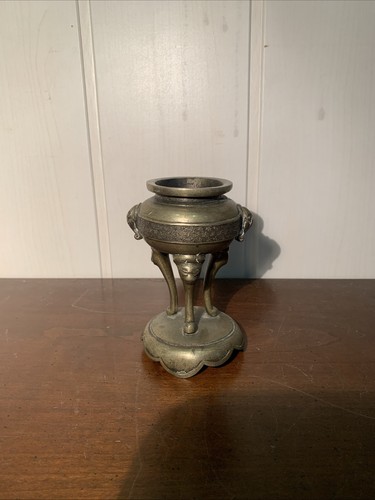Ancien brûle parfum bronze - brûle,