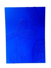 Yves Klein Bleu  Tableau Fait Main Monochrome Minimaliste 3D Texturé Relief 