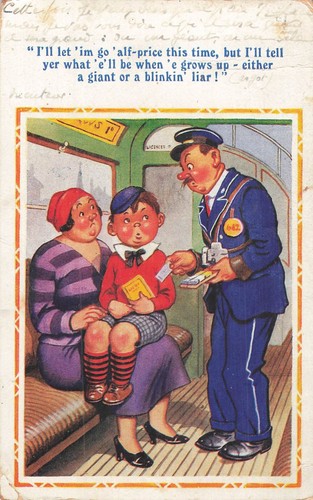 Illustree humour train - cp,