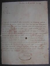 Dourdan 4 Prairial year 5 Appointment Secretary General of War. LaBarre 1797