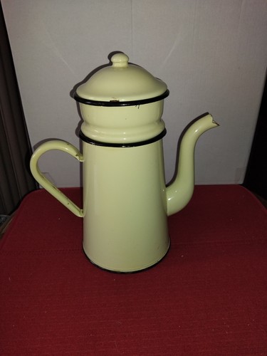 Ancienne cafetière émaillée - ancienne,