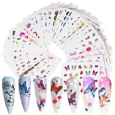 48 Sheets 3D Various Decal Manicure Nail Art Transfer Sticker Decoration Tips