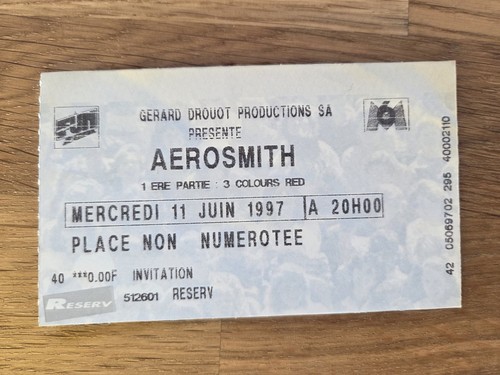 Aerosmith billet concert paris - billet,
