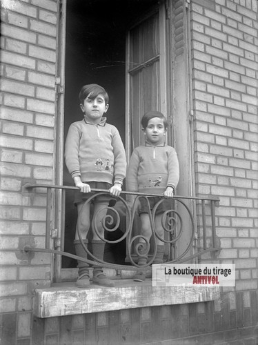 Two young brothers their - two,