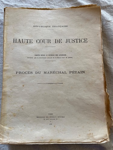 Procés maréchal pétain - maréchal,