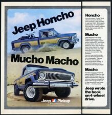 1976 Jeep Honcho J-10 pickup truck color photo Mucho Macho vintage print ad