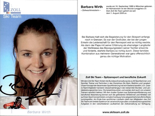 Barbara wirth autographes - barbara, ak