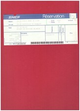 Ancien billet de train COUCHETTE SNCF - Paris / Marseille - 1987 - chemin de fer