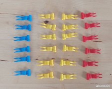 Lot 24 drapeaux chateau moyen age lego accessoires rouge jaune bleu blanc FLAG