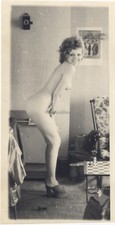 Nu Artistique Pose Profil Photographie Vintage Argentique c1950