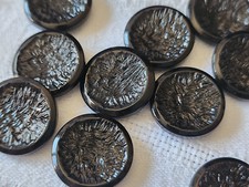 Lot 12 boutons vintage noir