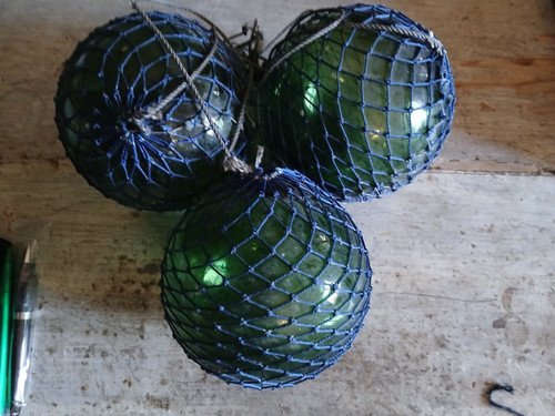 Anciennes boules verre - boules, vert