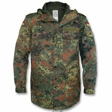 German Army Parka Size L Camouflage Flecktarn Bundeswehr