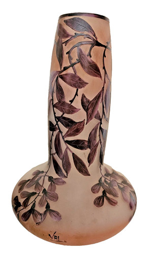 Art nouveau vase verrerie - art,