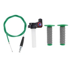 7/8" 22mm 15/16" 24mm Poignées pour Moto Scooter Vélo ATV Caoutchouc Vert 1 Set