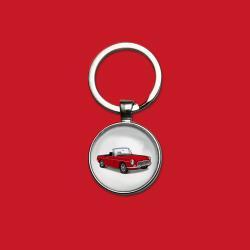 Porte clefs mgb rouge - mg,