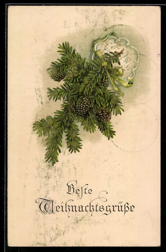 Branche sapin avec cônes - de,