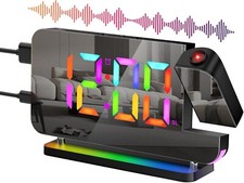 Homealexa Réveil Miroir LED Projection-Réveil Numérique Projecteur Réveil