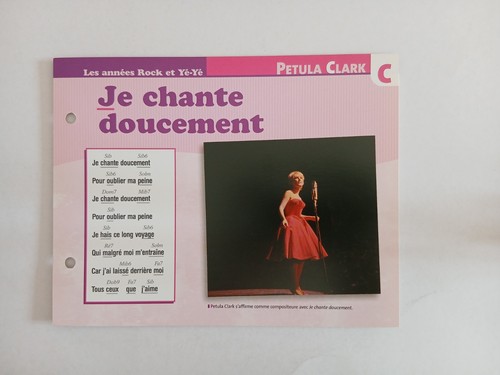 Carte fiche petula clark - petula,