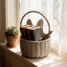Panier de récolte en osier de
