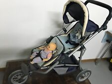 Poussette double verticale jouet Pour poupons jumeaux Hauteur à la poignée : 75