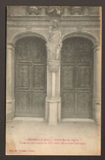 VETHEUIL (95) CHURCH PORTAL in carved wood of the twelfth century.