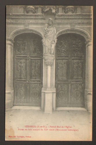 Vetheuil portail eglise - (95),