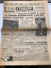 L'Equipe Journal 20/10/1951; Louison Bobet 1er à Milan comme à San Remo