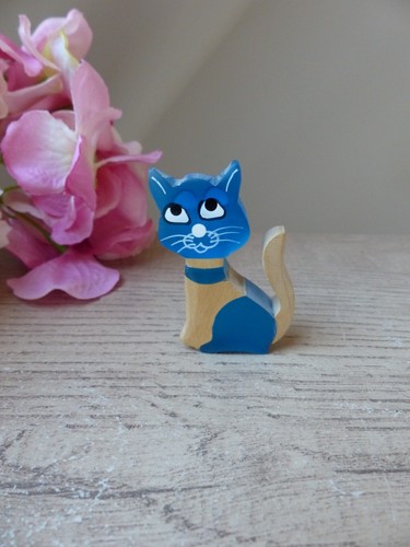 Figurine petit chat - , bleu